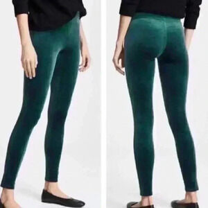 Spanx Malachite Green Velvet Leggings Size Small